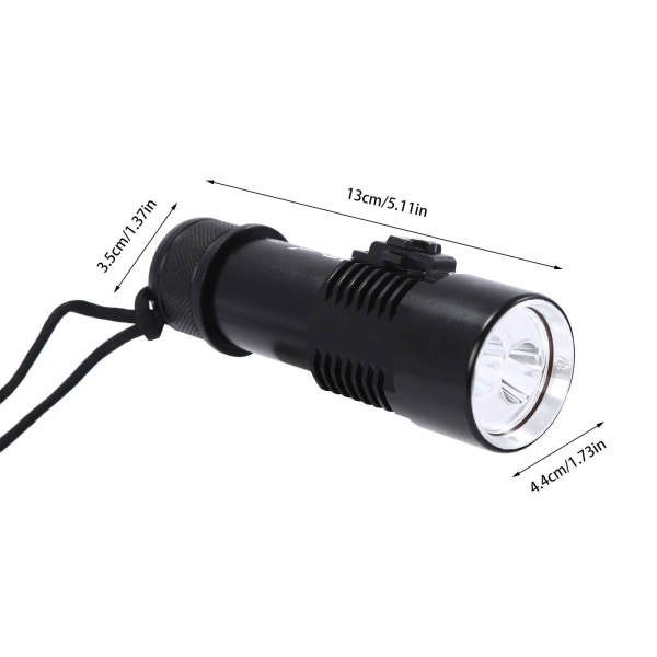 Yellow + White Dive Light, Compact Bright Diving Torch, Submersible Flashlight