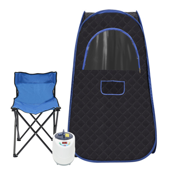 Portable Sauna Tent, 2L Folding Full Body Sauna Spa Therapy Equipment with Steamer, Chair & Remote Control
