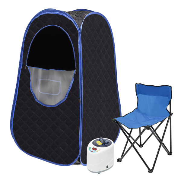 Portable Sauna Tent, 2L Folding Full Body Sauna Spa Therapy Equipment with Steamer, Chair & Remote Control