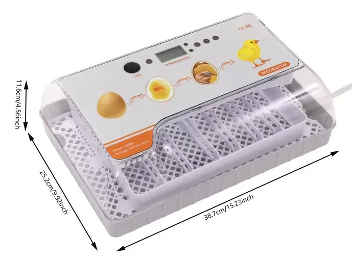 Automatic Digital Incubator Poultry Hatcher Temperature Control Brooder 20 Eggs