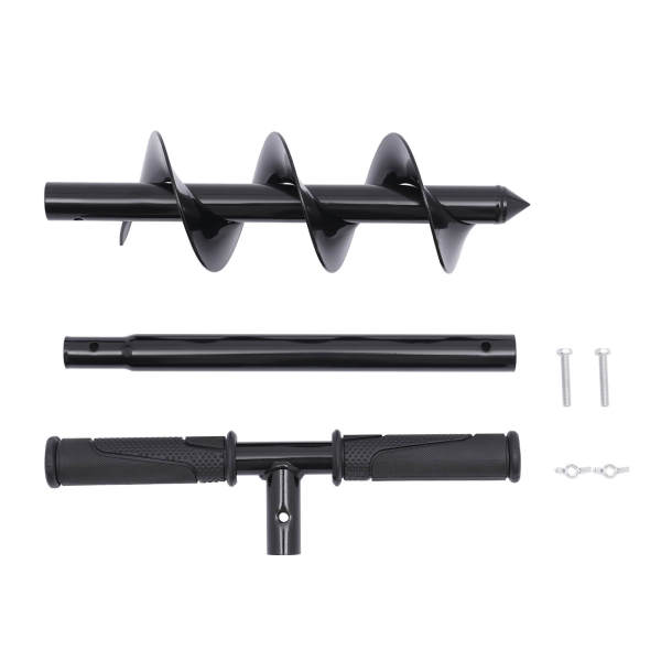 Manual Hand Drill Spiral A3 Steel Ground Digger Earth Auger Planter Garden Fence Post Holder, 10CM Diameter