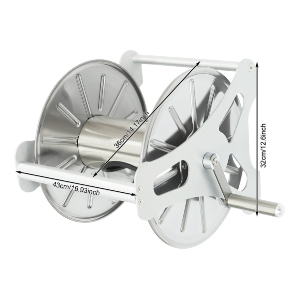 CNCEST Garden Hose Holder Kit, Garden Hose Reel, Water Hose Storage Rack