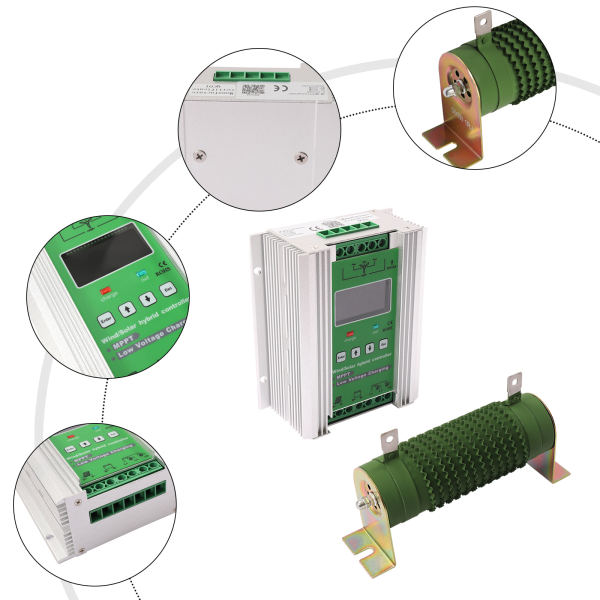 MPPT Wind Solar Hybrid Charge Controller 1200W Solar And 1500W Wind Dock MPPT Wind Solar Hybrid Charge Controller 1200W Solar And 1500W Wind Dock