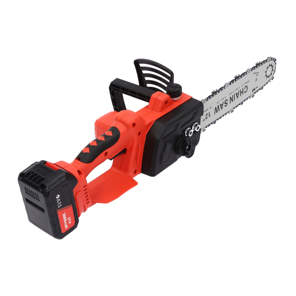 12-Inch Battery Operated Chainsaw, 20V Cordless Chainsaw, 1 Pcs 2.0Ah Batteries with Charger, Auto-Tension
