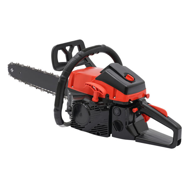 18in 2.2Kw Handheld Gasoline Chain Saw Air-cooled 2-Stroke 58cc Gasoline Chainsaw Black and Red