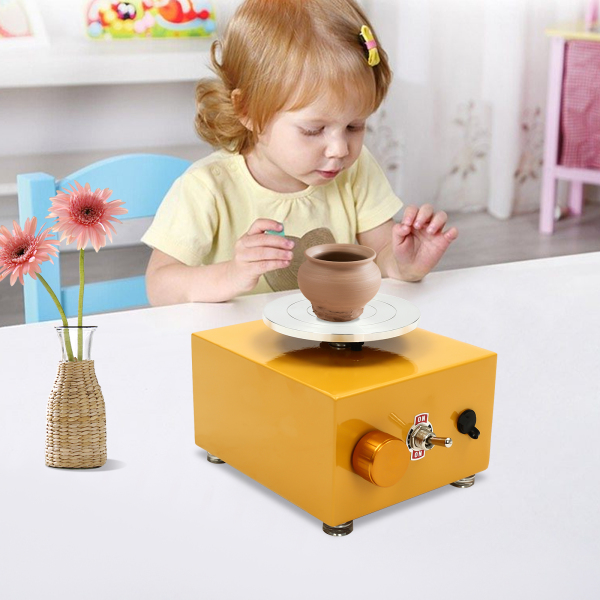 CNCEST Mini Pottery Wheel Machine, Electric Ceramic Work Forming Machine, Clay Shaping Tools