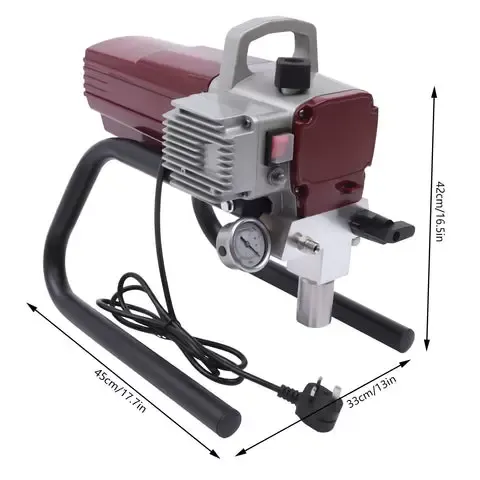 Pro Airless Wall Paint Sprayer 1800W Electric Sprayer Gun Kit, Adjustable Spray Pressure with 13m Pipe for Wall & Ceiling/Wood & Metal Paint