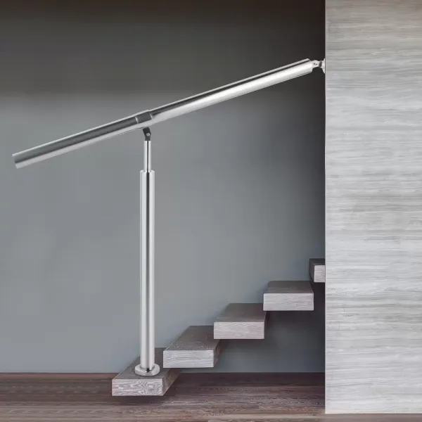 Step Handrail 3 Steps Stainless Steel Stair Railing Handrails Metal Hand Rails for Steps 111*15*10.9cm