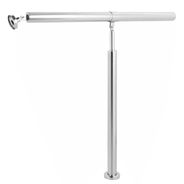 Step Handrail 3 Steps Stainless Steel Stair Railing Handrails Metal Hand Rails for Steps 111*15*10.9cm
