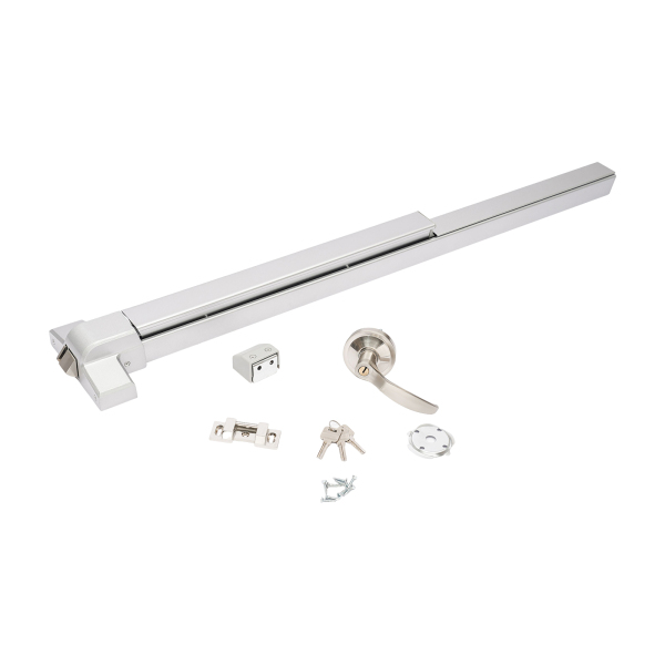 Door Push Bar Panic Exit Device With Exterior Lever Panic Device Lock Steel Kit