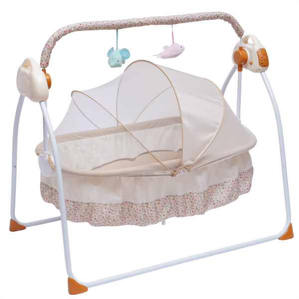 Baby Cradle Swing Electric Stand Crib Auto Rocking Chair Bed Newborn Sleep Bed