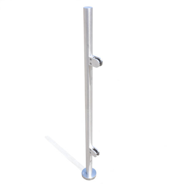 Glass Balustrade Stainless Steel Grade 316 Balustrade Posts 110cm High Post with Glass Clamps Decking Landing Staircase (End Post)