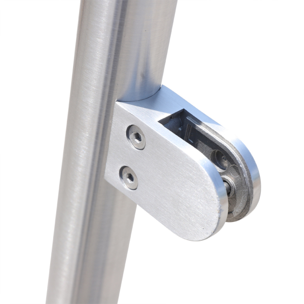 Glass Balustrade Stainless Steel Grade 316 Balustrade Posts 110cm High Post with Glass Clamps Decking Landing Staircase (End Post)