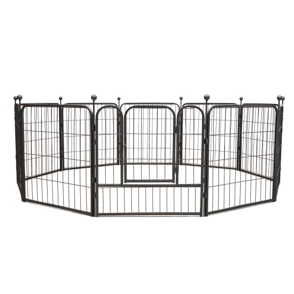 Dog Playpen Outdoor,  Panels Dog Pen 23.6" Height Dog Fence Exercise Pen with Doors
