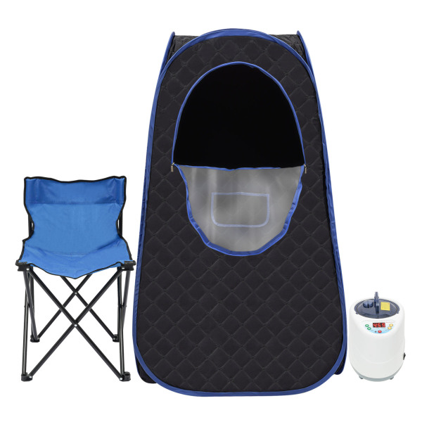 Portable Sauna Tent, 2L Folding Full Body Sauna Spa Therapy Equipment with Steamer, Chair & Remote Control